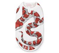Chemise pour chien serpent rouge et blanc à séchage rapide respirant T-shirt doux et extensible sans manches pour chien M