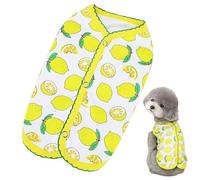 Chemise pour chien - Vêtement doux sans manches avec motif fraise, confortable et respirant avec dos à clipser pour chiens, chiots, chats, chatons, animaux de compagnie