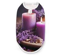 Chemise pour chien violet lavande avec bougies - Séchage rapide - Respirant - Doux et extensible - Sans manches - 2XL