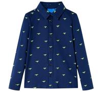 vidaXL Chemise pour Enfants Vêtement Tout-Petits Imprimé Dinosaure Bleu Marine 104