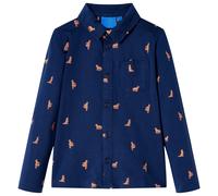 Chemise pour enfants bleu marine 128 vidaXL