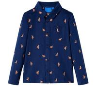 Chemise pour enfants bleu marine 128 vidaXL