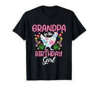 Chemise pour fille Grandpa Of The Birthday Girl Farm Chicken Daddy Papa T-Shirt