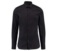 Chemise pour homme No. 6 Super Slim Fit à manches longues Noir Taille S