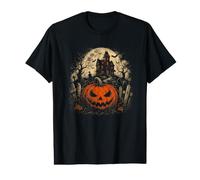 Chemise pour Le Visage Jack O Lantern Halloween Scary Pumpkin House T-Shirt Graphique avec Valeur