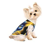 Chemise pour petit chien à tête de loup dorée, chemise douce et respirante pour chiens, chats, garçons et filles, convient pour les petits animaux de compagnie