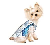 Chemise pour petit chien, douce et respirante, motif loup blanc, convient pour les petits animaux de compagnie