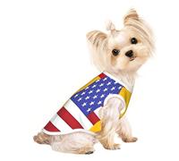 Chemise pour petit chien, motif drapeau américain de l'Espagne, chemise douce et respirante pour chiens, chats, garçons, filles, animaux de compagnie, convient pour les petits animaux de compagnie