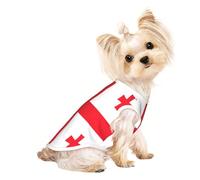 Chemise pour petit chien, motif drapeau de la Géorgie, douce et respirante, convient pour les petits animaux de compagnie