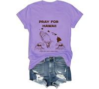 Chemise « Pray for Hawaii After The Wave Comes Hope », T-shirt d'avertissement de tsunami, après la vague vient espoir chemises, violet clair, 3XL