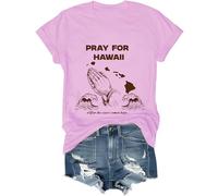 Chemise « Pray for Hawaii After The Wave Comes Hope », T-shirt d'avertissement de tsunami, après la vague vient espoir chemises, rose, L
