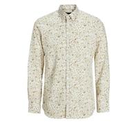 JACK & JONES Jprblabarnes Print Dobby L/S Sn T-Shirt pour Homme, Cloud Dancer, XL