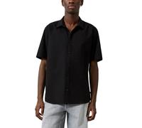 Chemise rayÃ©e col kent Ã fermeture boutonnÃ©e QS Noir S