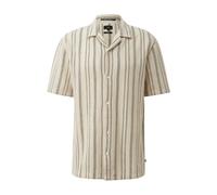 Chemise rayÃ©e en coton mÃ©langÃ© col revers QS Blanc 2XL