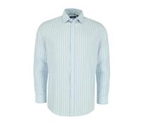 Chemise rayÃ©e en lin mÃ©langÃ© Mexx Bleu S