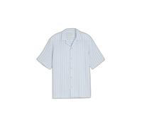 Chemise rayÃ© en viscose lin Tom Tailor Denim Relaxed Bleu XL