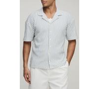 Chemise rayée à motif jacquard homme - bleu - S, bleu