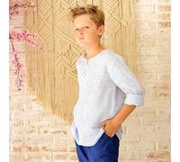 Chemise Rayée - Cérémonie Robinson Bleu Rayures 5/6A