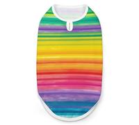 Chemise rayée colorée arc-en-ciel pour chien à séchage rapide T-shirt respirant pour animal domestique doux et extensible sans manches Vêtements pour chien M
