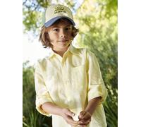 Chemise rayée effet lin garçon jaune pastel 2A