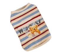 Chemise rayée pour Chat, Motif Mignon, Doux, Confortable, Respirant, vêtements d'été pour Chat, Chemise pour Animaux de Compagnie par Temps Chaud, Tissu en Polyester léger (S)