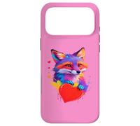 Chemise Renard - Motif tête de Renard colorée et cœur Coque pour iPhone 17 Pro Max