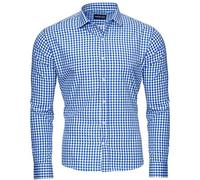 Chemise Reslad - A carreaux - infroissable - Pour homme - RS-7007 - Bleu - X-Large