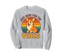 Chemise rétro Amusante « Just Here for The Vibes Dog Lover » Sweatshirt
