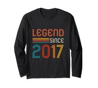 Chemise rétro Anniversaire 9 Ans Legend Since 2017 Manche Longue