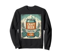 Chemise rétro artisanale capitale de la bière Colorado Hops Can Brewery Sweatshirt