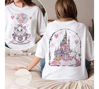 Chemise rétro Disney Aristocats Mary chat Crazy Tea Cup Party à double face, Chemise Disney Aristocats, Chemise Disney Mary chat, T-shirt Magic Kingdom L,M,S,XL,XS,XXLCoton