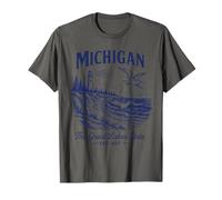 Chemise Retro State Michigan Est 1837 Great Detroit Lakes T-Shirt