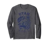 Chemise Retro State Utah Est 1896 Zion Salt Lake Red Rocks Manche Longue