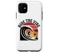Chemise Ride The Vibe T-Shirt Graphique Cool Retro Surf Wave Sunset Coque pour iPhone 11