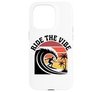Chemise Ride The Vibe T-Shirt Graphique Cool Retro Surf Wave Sunset Coque pour iPhone 15 Pro
