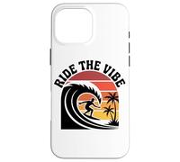 Chemise Ride The Vibe T-Shirt Graphique Cool Retro Surf Wave Sunset Coque pour iPhone 16 Pro Max