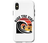 Chemise Ride The Vibe T-Shirt Graphique Cool Retro Surf Wave Sunset Coque pour iPhone X/XS