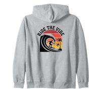 Chemise Ride The Vibe T-Shirt Graphique Cool Retro Surf Wave Sunset Sweat à Capuche