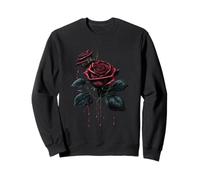 Chemise Rose, Rose Gothique, Amour, Rose foncé, aérographe, émo, Rap Sweatshirt
