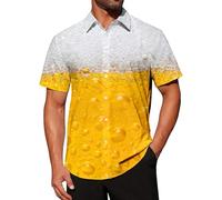 Chemise S à manches longues pour homme, décontractée, confortable, respirante, coupe ample, chemise boutonnée imprimée élégante pour un usage quotidien, le sport et les activités de plein air, a, M