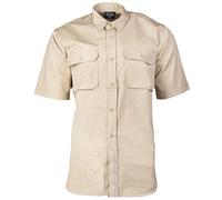 Chemise Safari Manches Courtes Kaki Beige S-3XL de Sable Demi Ripstop Coton