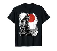 Chemise Samouraï Chat Japonais Guerrier Ukiyo-e Ninja Cat Sensei T-Shirt