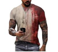 Chemise Sanglante pour Hommes I’m Fine Funny Horror Splatter Tshirt Cadeau Unique pour Les Fans D’Halloween Et D’Horreur Problème Résolu Tshirt Graphique L