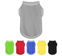 Chemise sans manches pour chien de qualité supérieure : débardeur pour chien de couleur unie, fabriqué en coton pour les petites, moyennes et grandes races - Fabriqué de manière experte pour plus de