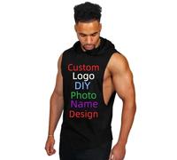 Chemise sans Manches pour Hommes, Logo Personnalisé, Débardeur À Capuche, Impression Graphique, Entraînement Physique, Respirant Color1,L