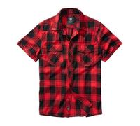 Brandit Check Short Sleeve Shirt Rouge S Homme