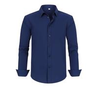 Chemise sans Repassage Homme, Chemise HabilléE Sportive pour Homme Coupe DéContractéE Tissu Respirant Et Extensible Confort Quotidien Et Professionnelle IdéAle pour Loisirs Et