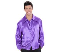 Chemise Satinée Violette Homme Small Violet