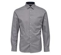 Selected Slim New Mark Long Sleeve Shirt Blanc L Homme