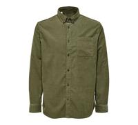 Chemise Selected Regrick-Cord Vert XL